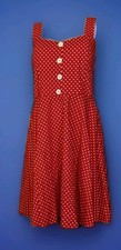 Women's Sara usa Red Polka Dot Sun Cotton Tea Dress 2xl