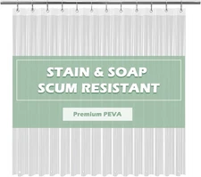 Clear Shower Curtain Liner 5g Heavy Duty Peva Waterproof with 72x72