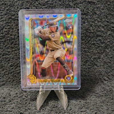 Brandon Lockridge (RC) 2025 Topps Chrome #106 RayWave Refractor Rookie  Padres