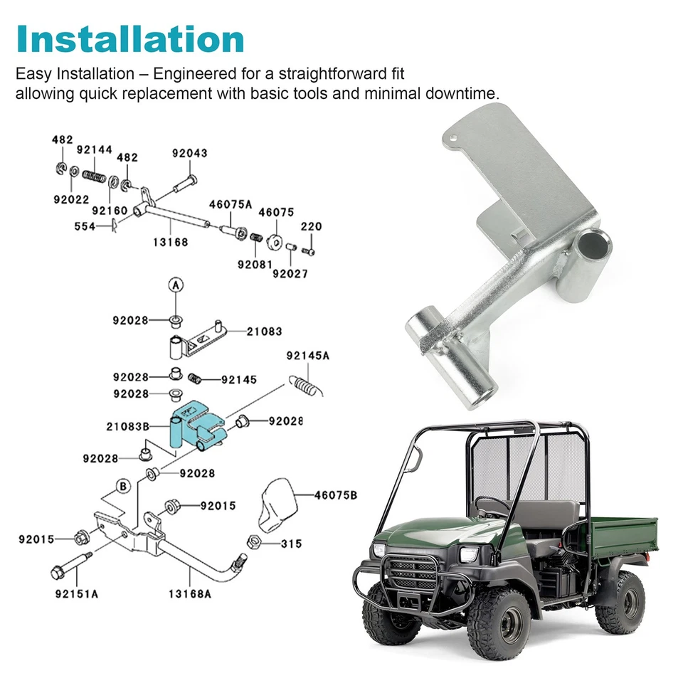 Brazo de repuesto 21083-1155 para Kawasaki Mule 3010 4x4 modelos 1993, 2001-2008 Foto 3 de 4