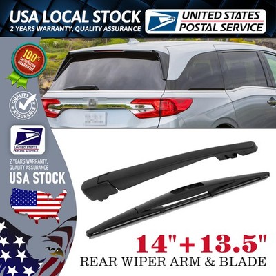 Clean Smooth 14''+13.5'' Rear Wiper Arm Blade Rubber Brushes Rear Windscreen Set
