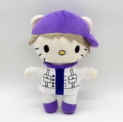 Hello Kitty As JUSTIN BIEBER Plush Cute Doll Stuffed JB Figure Plush Toy 24cm