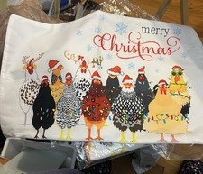 Chicken Pillow 12x20 Christmas