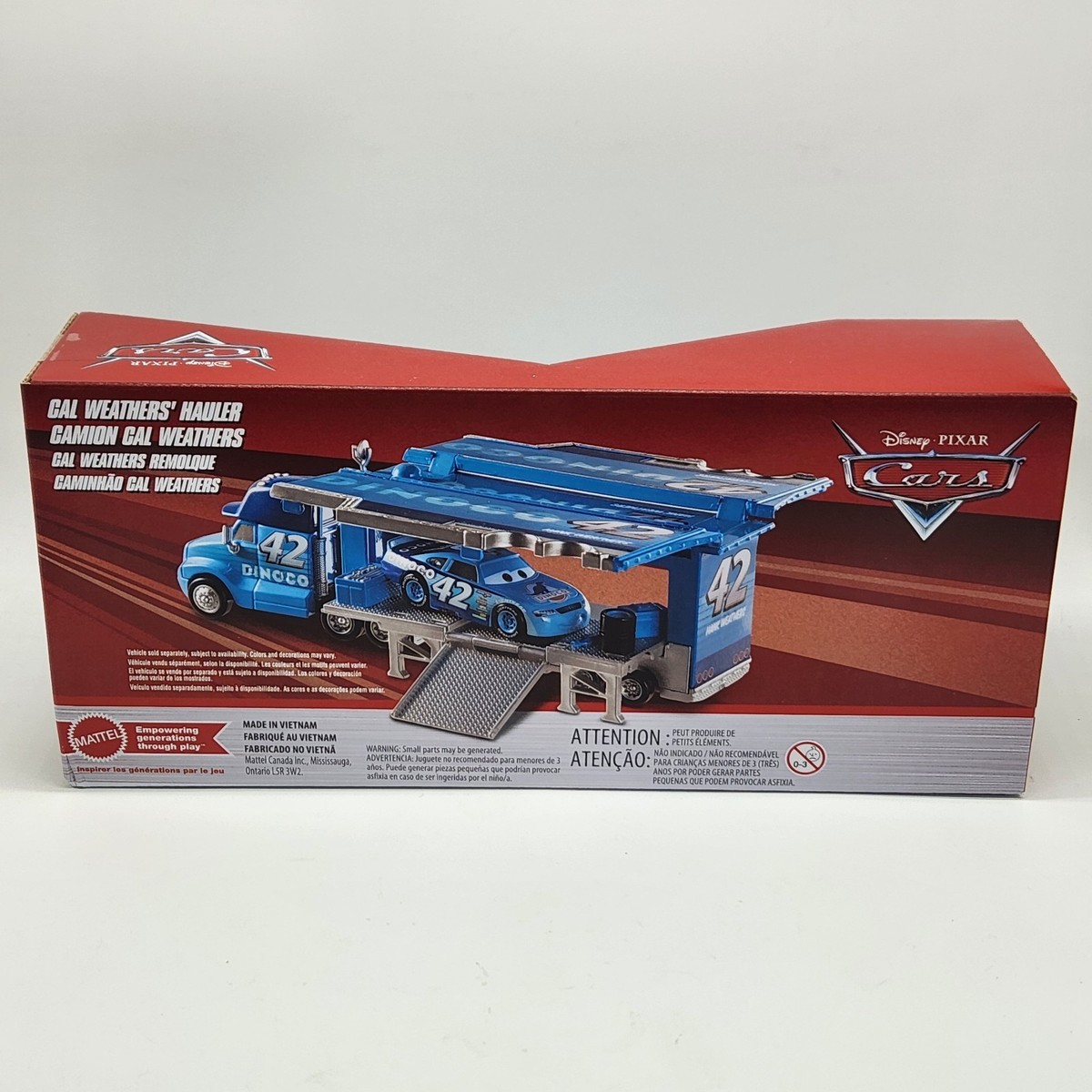 Disney Pixar Cars CAL WEATHERS HAULER Dinoco #42 Diecast Truck 1