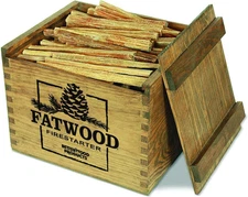 Better Wood Products Fatwood Firestarter Wooden Crate, 12-Pounds