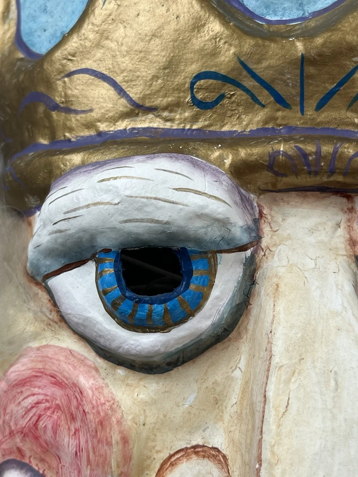 Handmade MASQUE ARRAYED Annie Hallatt Nutcracker Christmas Paper Mache Mask 1990 - Image 2 of 4