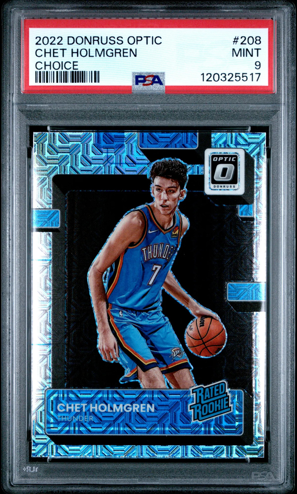 2022 Panini Donruss Optic Chet Holmgren #208 Choice PSA 9