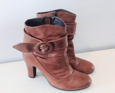 Schuh Ankle Boots UK 4 Slouch Buckle Leather 