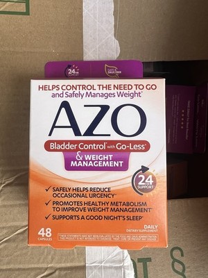 AZO Bladder Control with Go-Less&Weight Management 48CT EXP 03/26 SEALED BOTTLE
