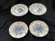 JOHNSON BROS Vintage   BLUE   TAPESTRY     CHINA  4 x SIDEPLATES  18.25 cms VGC