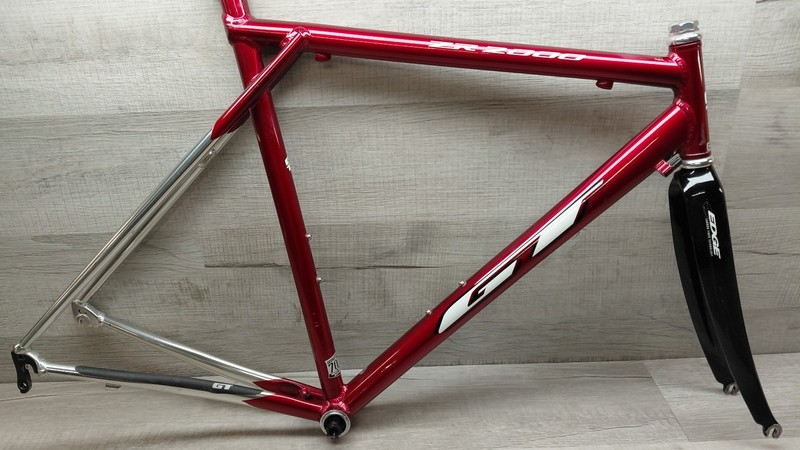 GT ZR2000 Aluminum Road Bike Frameset w/ Edge Carbon Fork Red 1999' 54 cm