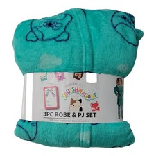 Character Girl's 3-Piece Super Soft Hooded Robe Pajama Set Squishmallows, 6