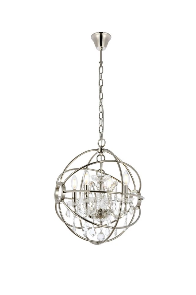 Elegant Lighting 1130D17/RC Geneva 4 Light 17"W Crystal Pendant - Bronze - Image 2 of 4
