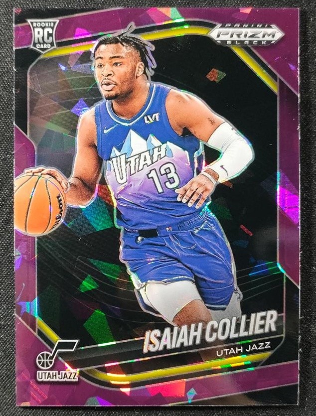 Isaiah Collier 2024-25 Panini Prizm Black Purple Ice /149 #32