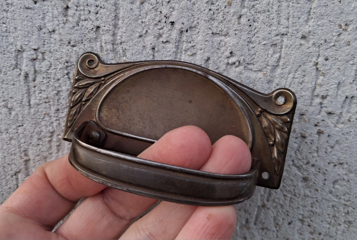 Lot de 5 poignées de porte anciennes porcelaine et laiton