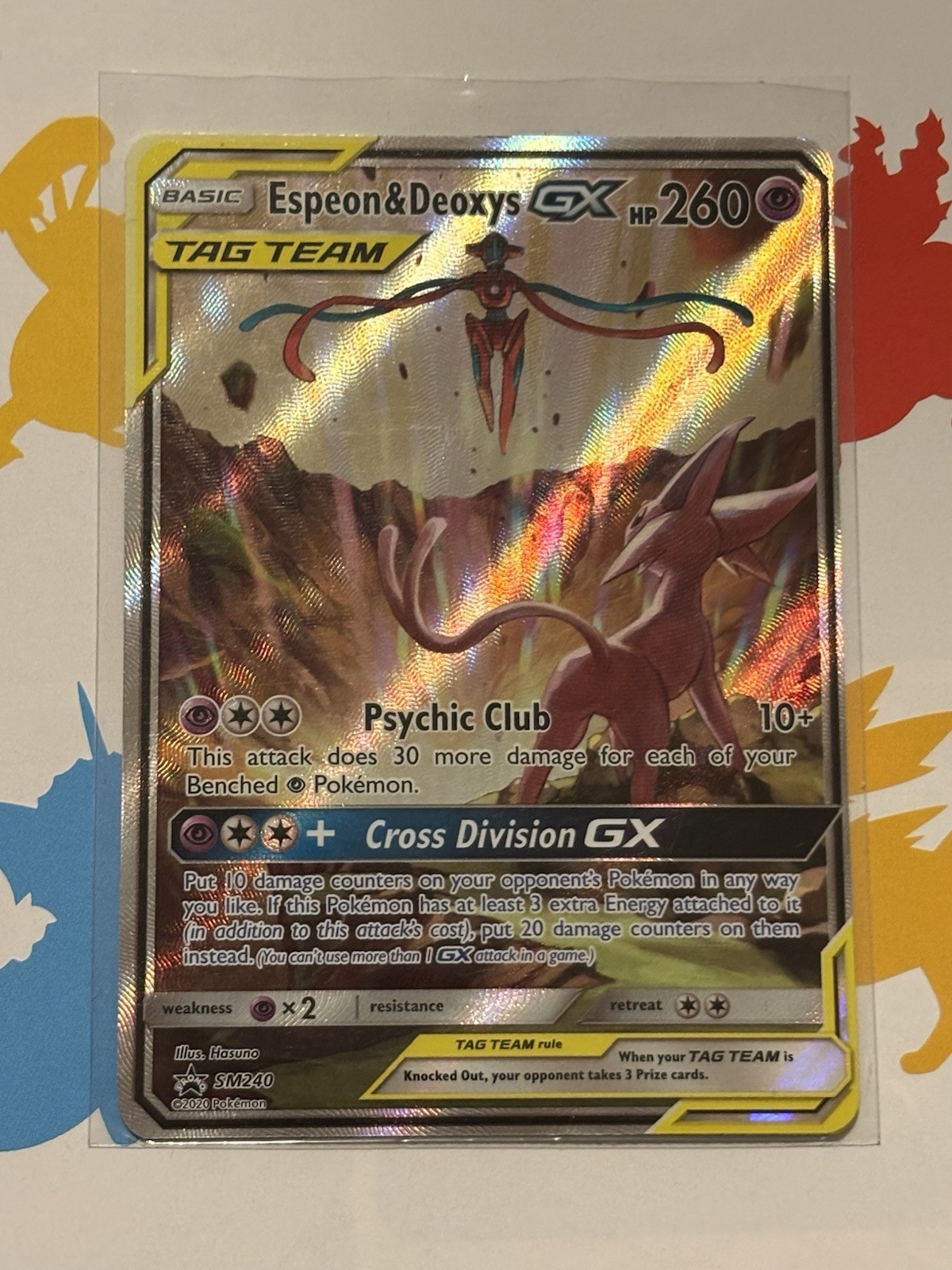Espeon & Deoxys GX SM240 Sm Holo