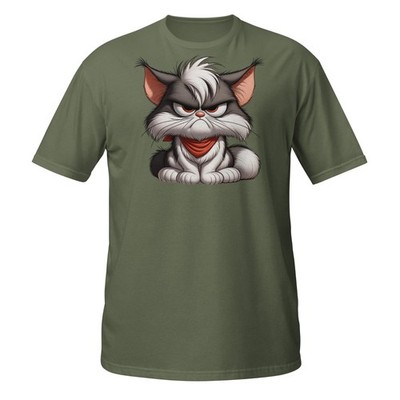 Mad Cat Shirt   Hilarious Angry Cartoon Kitten Graphic Tee