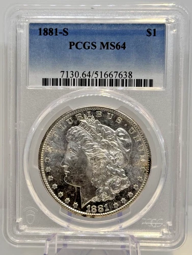 1881 S PCGS MS64 Morgan Silver Dollar Great Looking Coin!