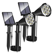 Solar Spot Lights for Outside, Waterproof Solar Spot Lights Dusk to 2 Pack