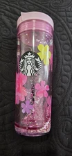 Starbucks Japan 2024 Sakura Cherry Blossom Glitter Tumbler 16 oz.