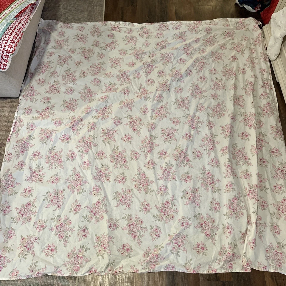 Cortina de ducha de tela Simply Shabby Chic Rachel Ashwell rosa floral Foto 2 de 4