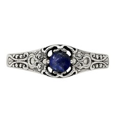 Natural Lapis Lazuli - Afghanistan 925 Sterling Silver Ring s.6 Jewelry R-1172