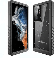 Galaxy S22 Ultra Case, S22 Ultra Waterproof Case with Built-In Screen