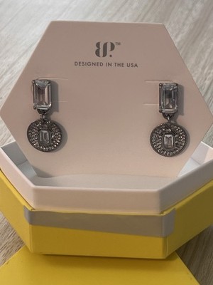 Bomb Party Originals OG Ohrringe klar CZ auf Hämatit - The Alexia Earrings