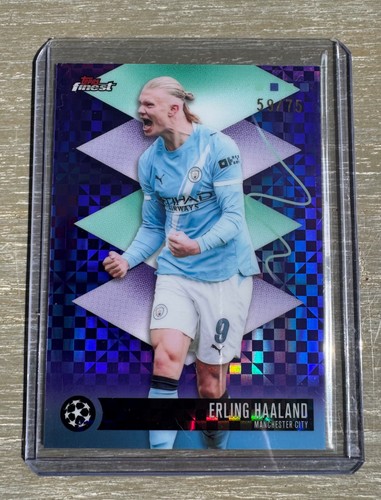 2025-26 Topps Finest UEFA Erling Haaland Club Competitions RARE #592 /75