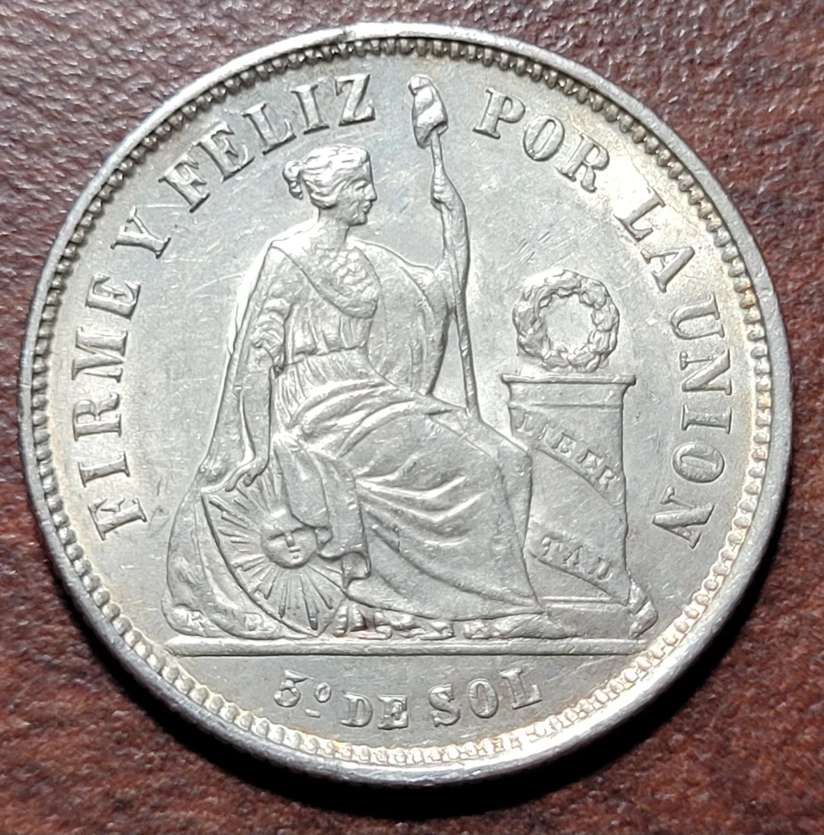 アンティーク　ペルー 1866年 １SOL 銀貨 1866 Year Peruvian Coins for sale | eBay