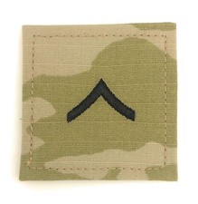 US Army OCP Rank 2x2 With Hook Fastener - E2 Private