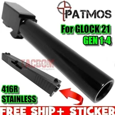 PATMOS ARMS 416R BLACK NITRD STAINLESS STEEL MATCH Barrel for GL0CK 21 45ACP g21