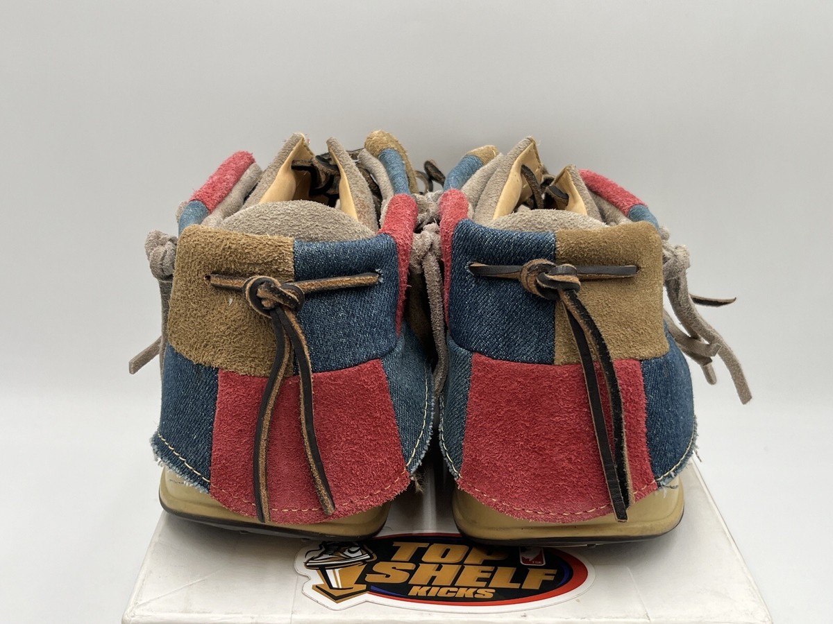 Visvim FBT Shaman Folk Blue Red Patchwork Size 10 Used Rare Visvim FBT Shaman Folk Blue Red Patchwork Size 10 Used Rare