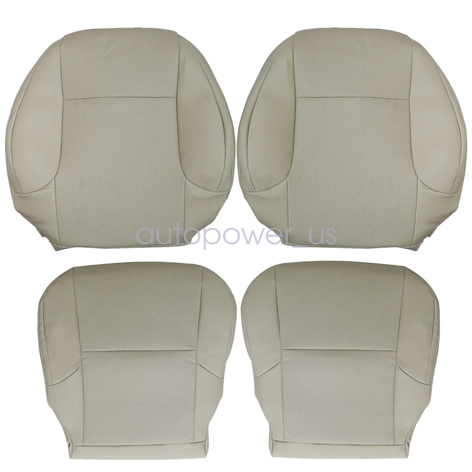 For Lexus GX460 2010-2017 Front Bottom & Top Leather Seat Cover Perforated Tan — 第 2/4 张图片