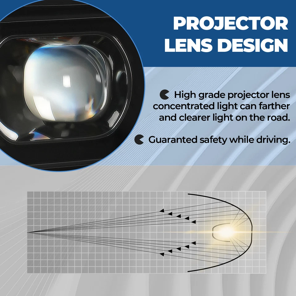 Faros proyectores LED DRL para GMC Sierra 1500 2500HD 3500HD 2014 15-19 Foto 3 de 4