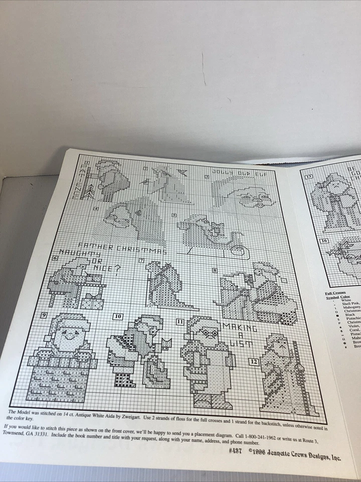 Jeanette Crews 32 Santa’s To Embroider Cross Stitch Patterns #437 One Nighters - Image 4 of 4