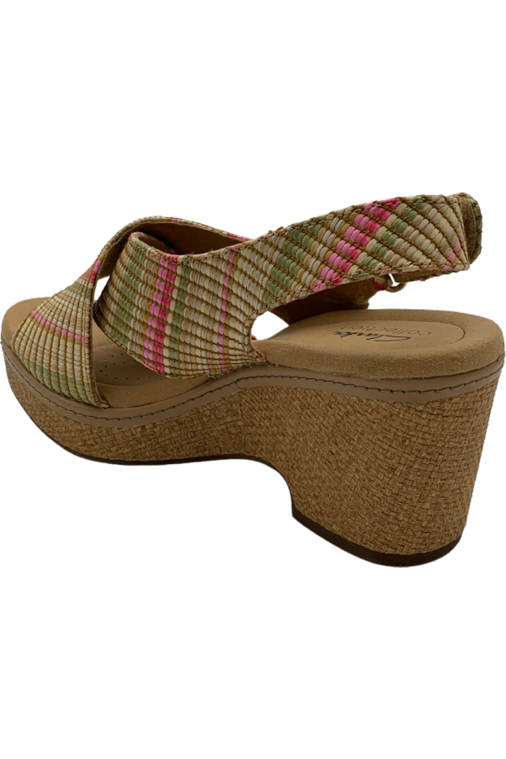 Clarks Collection Suede Wedge Sandals Giselle Cove Sand Multi | eBay