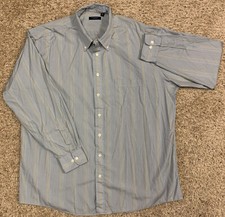 Men’s XL Burberry London Made In USA Striped Long Sleeve Button Down Shirt