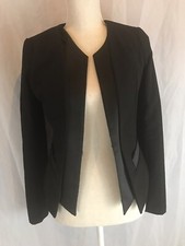 Xoxo Satin Trim Tuxedo Black Blazer Jacket Size S