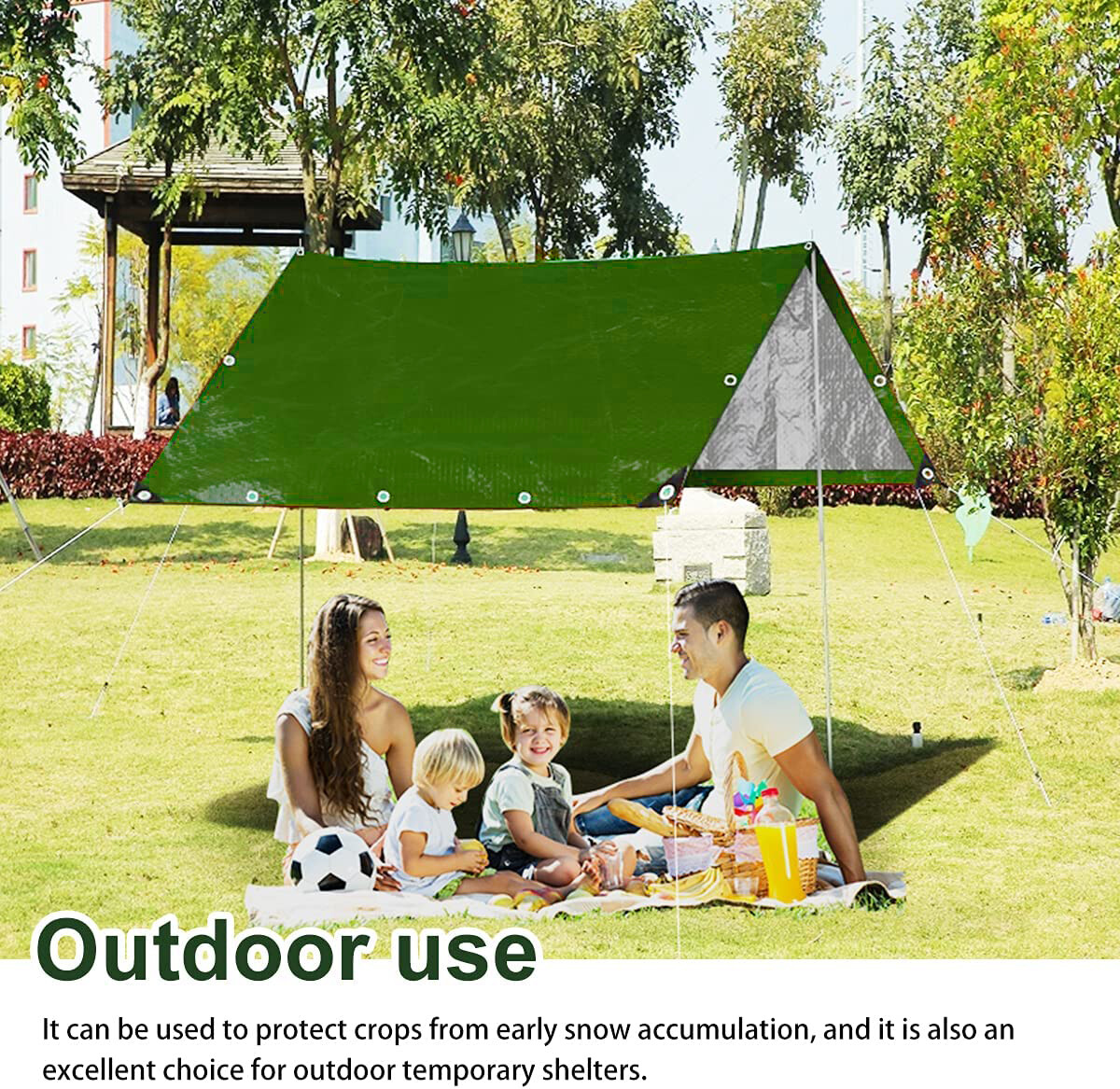 2M/3M/4M/5M/6M Tarpaulin Heavy Duty Green Builders Waterproof Ground