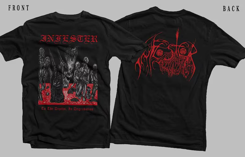 Infester Death Metal DTG/DTF Printed T-Shirt - To the Depths in Degradation