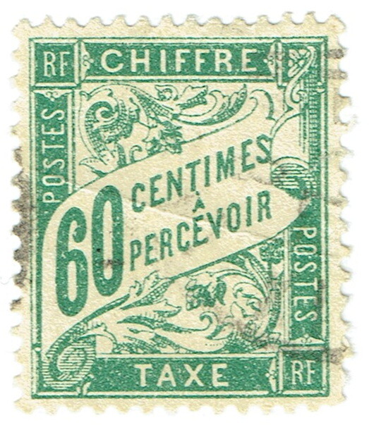 Chiffre Taxe stamp France 60 Centimes - Mint NEVER HINGLED | eBay