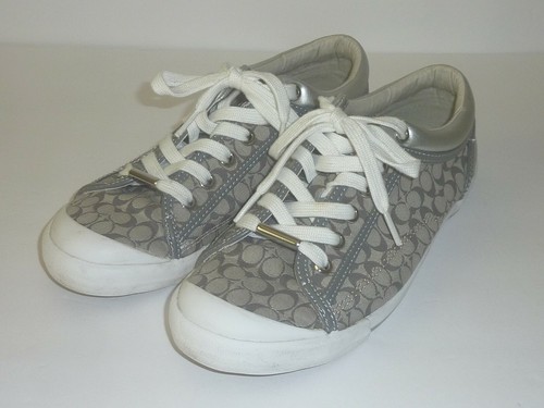 silver coach sneakers