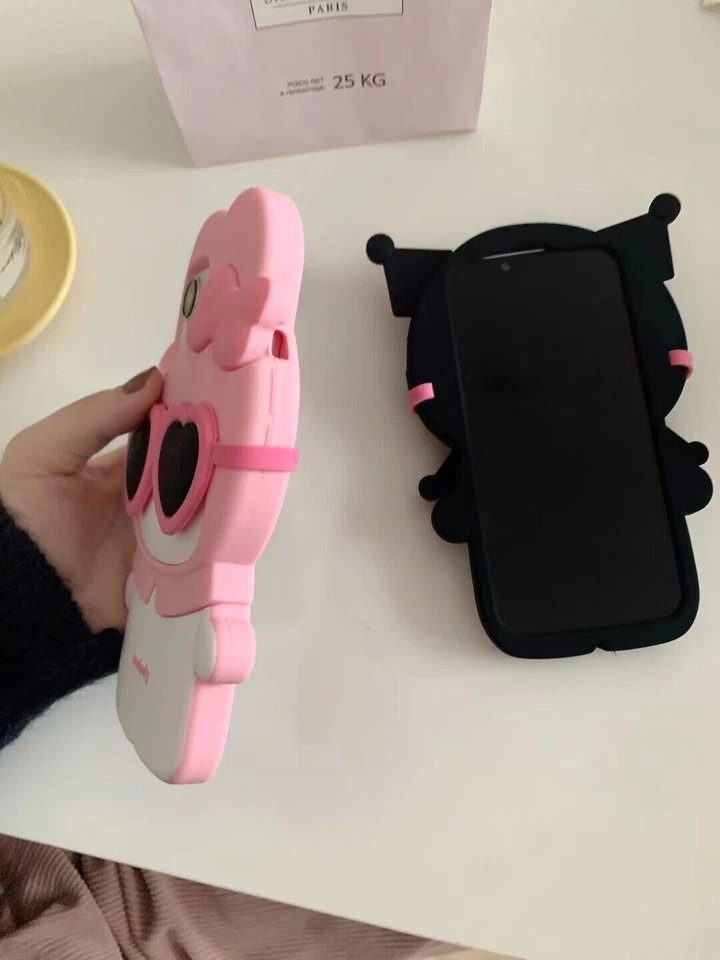 For iPhone 15 14 13 12 Pro Max 11 Cute Lovely Girls Cartoon Silicone Case Cover - Image 2 of 4