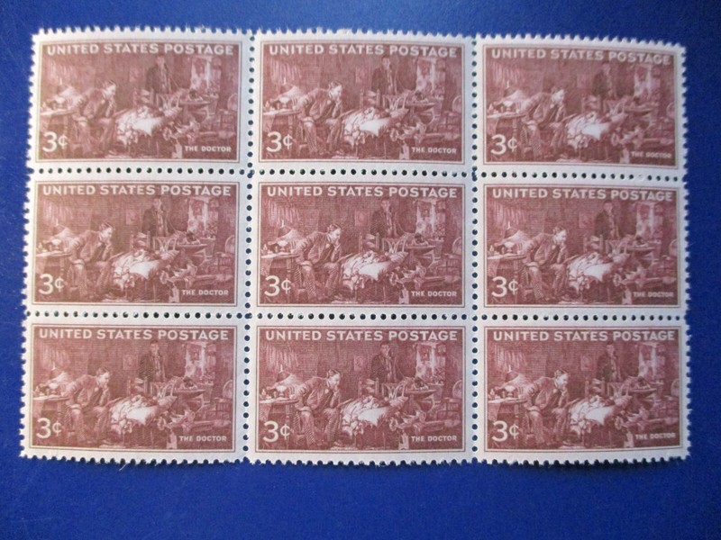 DOCTORS:  The US Stamp (block of 9)  #949