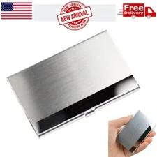 Stainless Steel Card Holder Case – Pocket Metal Wallet for Business, ID, Credit