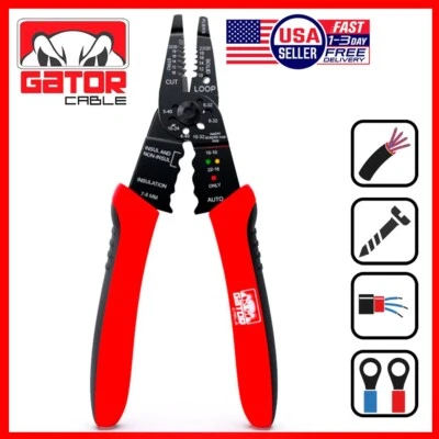 Wire Cable Cutter Crimper Shearer Snipper Pliers Screws Stripper Grip Multi-Tool