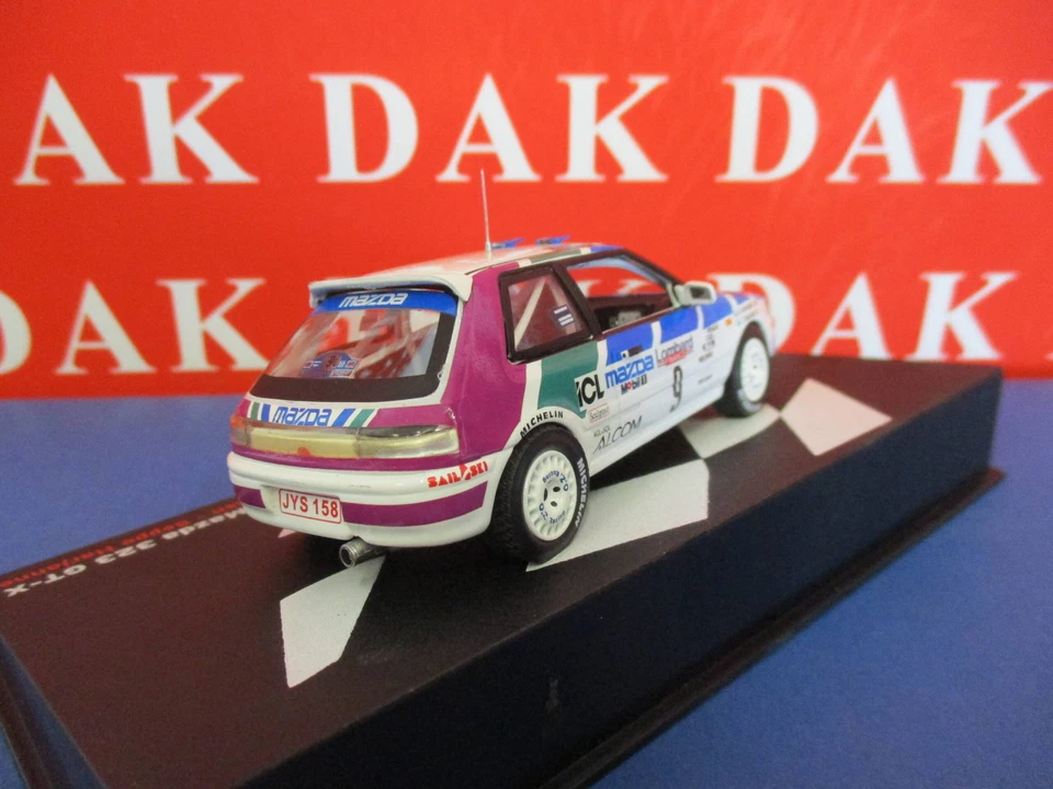 Die cast 1/43 Modellino Auto Mazda 323GTX RAC Rally 1991 T. Makinen - Immagine 3 di 4