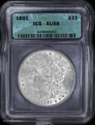 1881-P $1 Morgan Silver Dollar ICG AU 58
