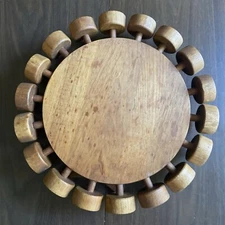 MCM Digsmed Style Wall Spice Rack 18 Jar Rotating Carousel Denmark 1960s NO JARS